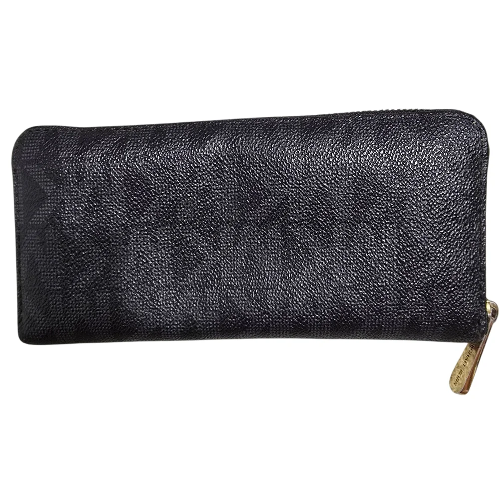 Michael Kors Continental Black and Gold Signature Logo  Zip-Around Wallet